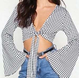 Nasty Gal Long sleeve crop top